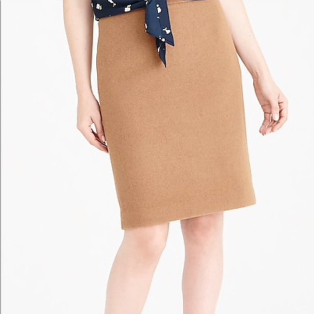 J. Crew camel pencil skirt